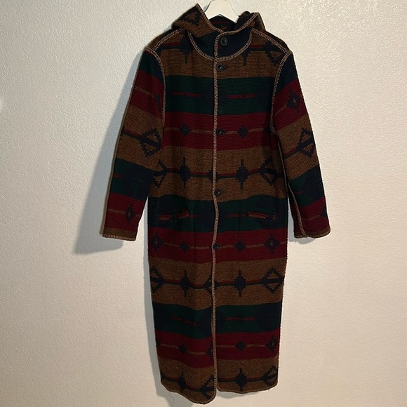 Woolrich Jackets & Blazers - Woolrich Reversible Duster Southwest Blanket Coat With Hood Size Medium